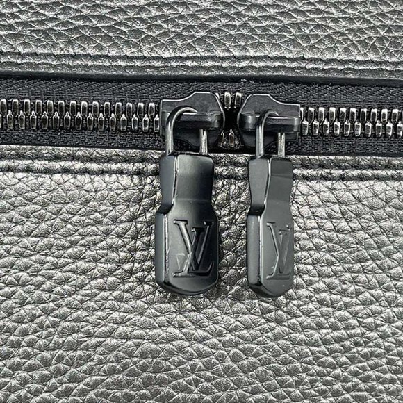 Louis Vuitton Alpha Gray Taurillon Leather Black Leather Orange Interior Travel